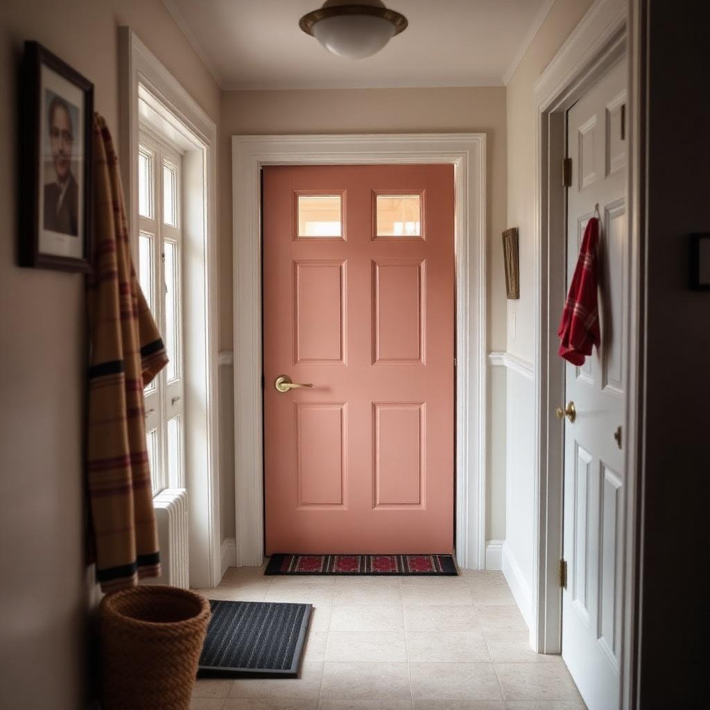 Newfoundland home entryway with subtle aging-in-place modifications including a ramp and grab bars.